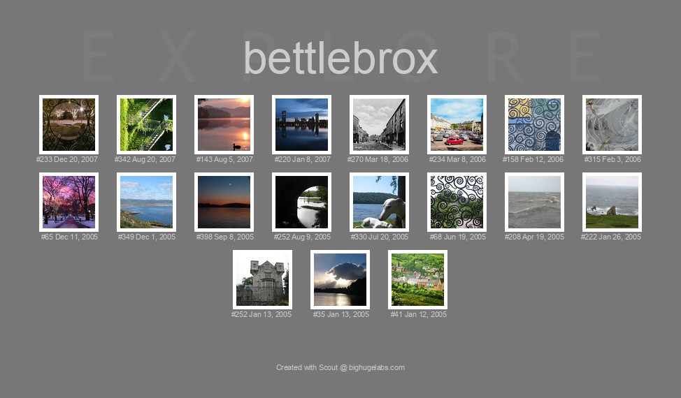 Find your photos in Flickr's Explore pages. Make a unique poster to show the world your achievement.