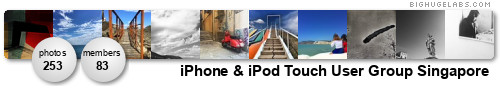 iPhone & iPod Touch User Group Singapore. Get yours at bighugelabs.com/flickr iPhone & iPod Touch User Group Singapore. Get yours at bighugelabs.com/flickr