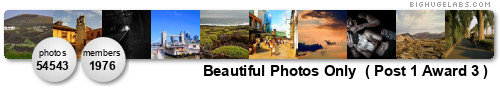 Beautiful Photos only. Get yours at bighugelabs.com/flickr
