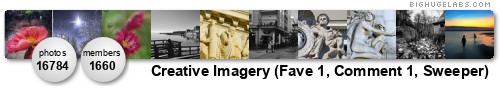 Creative Imagery (Post 1, Comment on 1). Get yours at bighugelabs.com/flickr