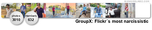 GroupX: Flickr´s most narcissistic Get yours at bighugelabs.com/flickr