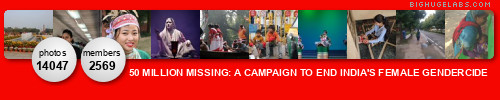 50 MILLION MISSING (Indian Women):An International Campaign. Get yours at bighugelabs.com/flickr