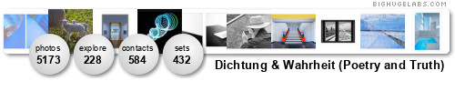 Dichtung & Wahrheit (Poetry and Truth). Get yours at bighugelabs.com/flickr