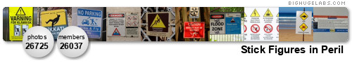 Stick Figures in Peril. Get yours at bighugelabs.com
