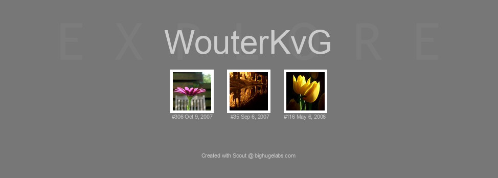 Find your photos in Flickr's Explore pages. Make a unique poster to show the world your achievement.