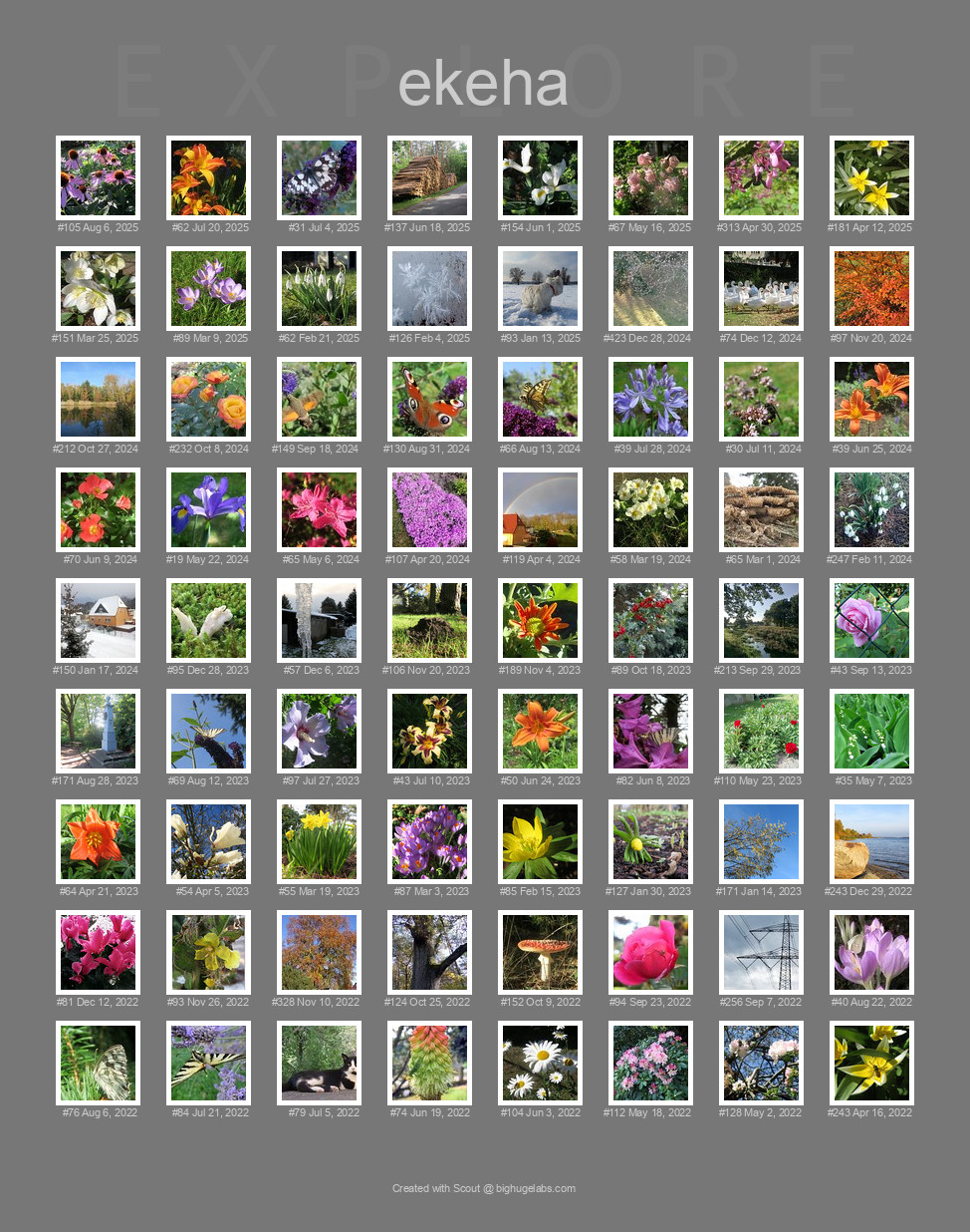 Find your photos in Flickr's Explore pages. Make a unique poster to show the world your achievement.