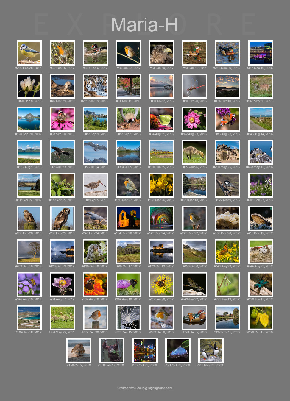 Find your photos in Flickr's Explore pages. Make a unique poster to show the world your achievement.