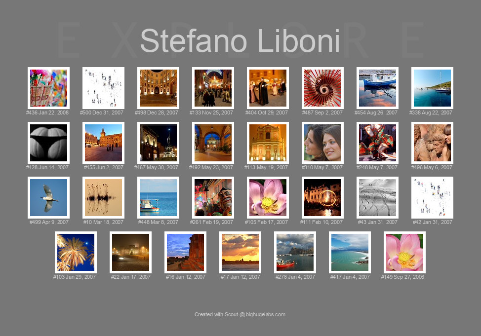 Find your photos in Flickr's Explore pages. Make a unique poster to show the world your achievement.
