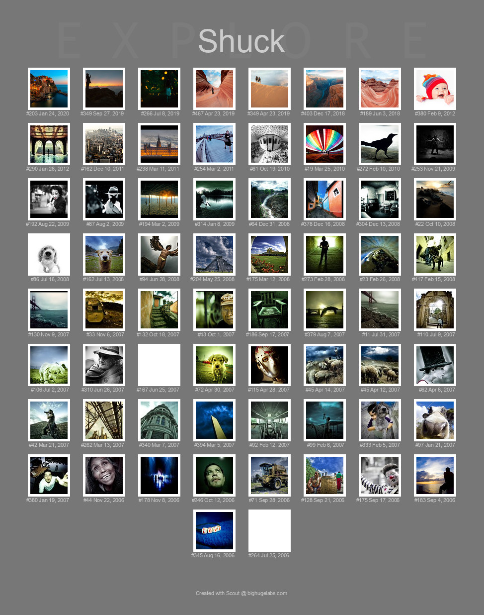Find your photos in Flickr's Explore pages. Make a unique poster to show the world your achievement.