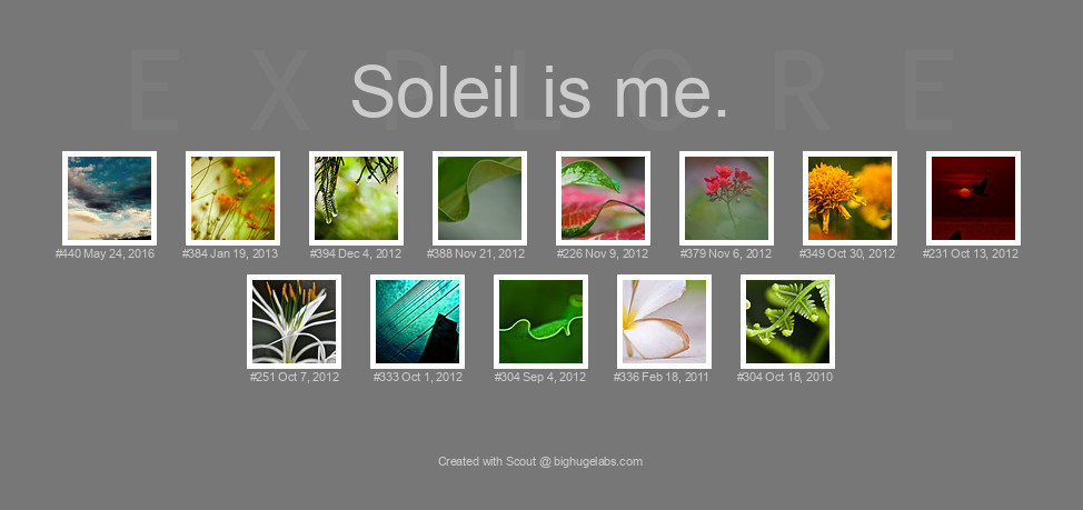 Find your photos in Flickr's Explore pages. Make a unique poster to show the world your achievement.