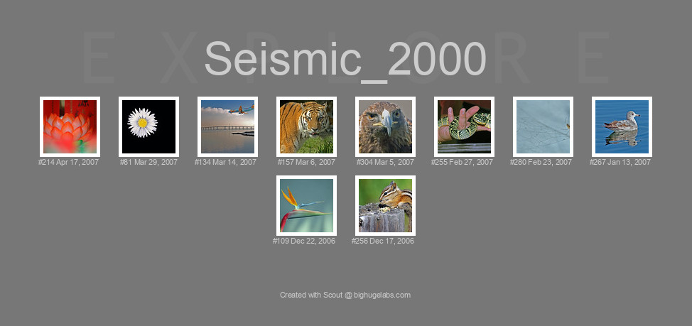 Find your photos in Flickr's Explore pages. Make a unique poster to show the world your achievement.