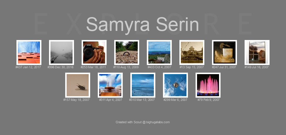 Find your photos in Flickr's Explore pages. Make a unique poster to show the world your achievement.