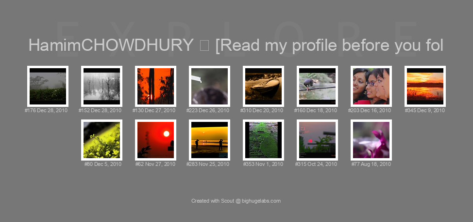 Find your photos in Flickr's Explore pages. Make a unique poster to show the world your achievement.