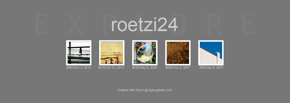 Find your photos in Flickr's Explore pages. Make a unique poster to show the world your achievement.