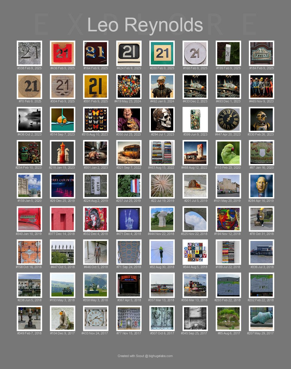 Find your photos in Flickr's Explore pages. Make a unique poster to show the world your achievement.