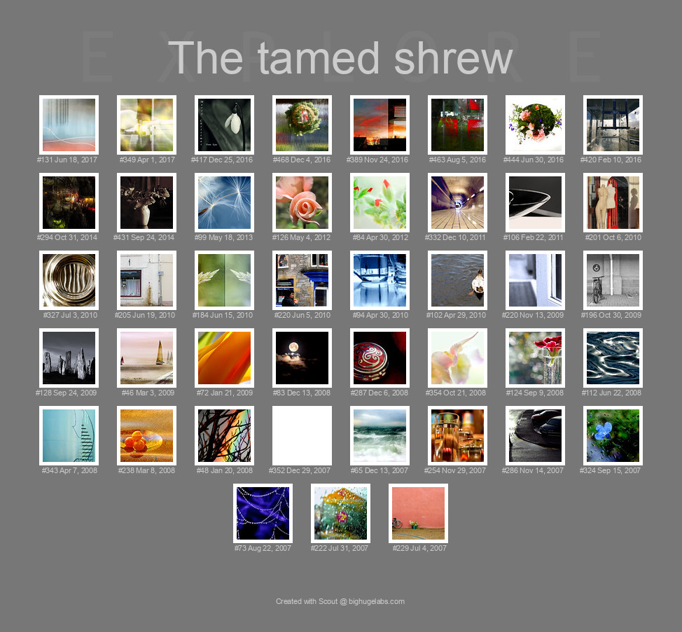 Find your photos in Flickr's Explore pages. Make a unique poster to show the world your achievement.