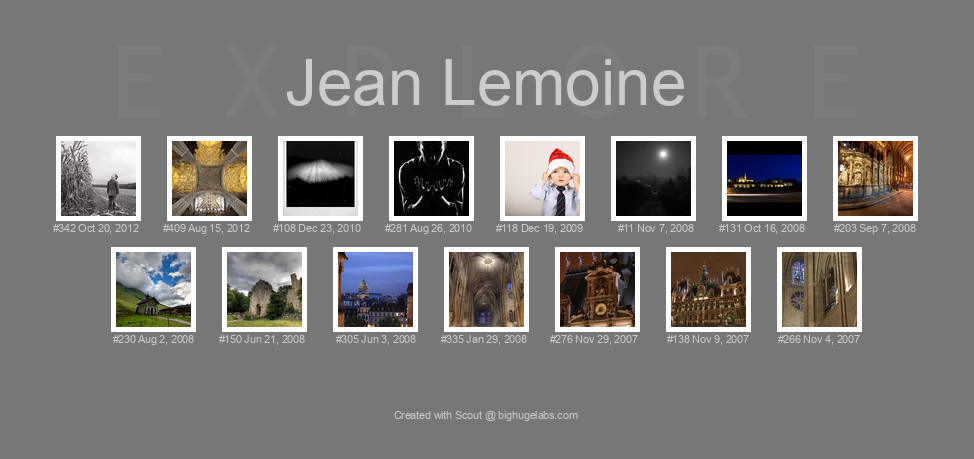 Find your photos in Flickr's Explore pages. Make a unique poster to show the world your achievement.