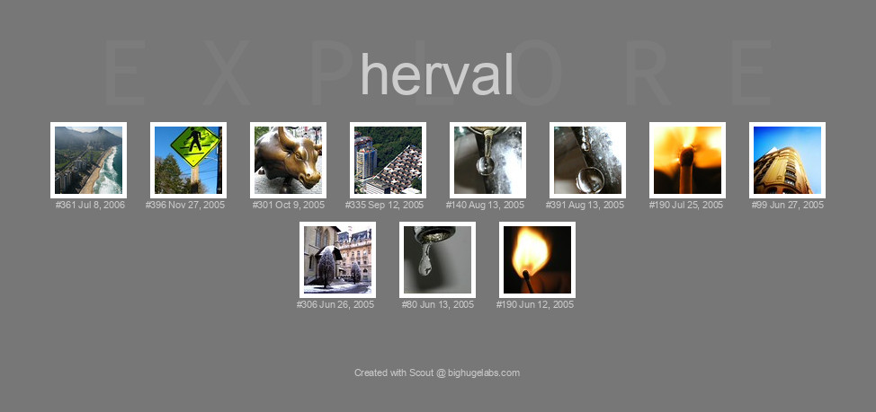 Find your photos in Flickr's Explore pages. Make a unique poster to show the world your achievement.