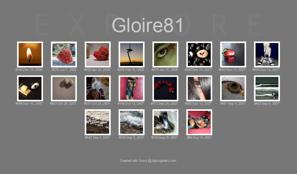 Find your photos in Flickr's Explore pages. Make a unique poster to show the world your achievement.