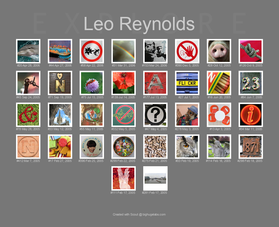 Find your photos in Flickr's Explore pages. Make a unique poster to show the world your achievement.