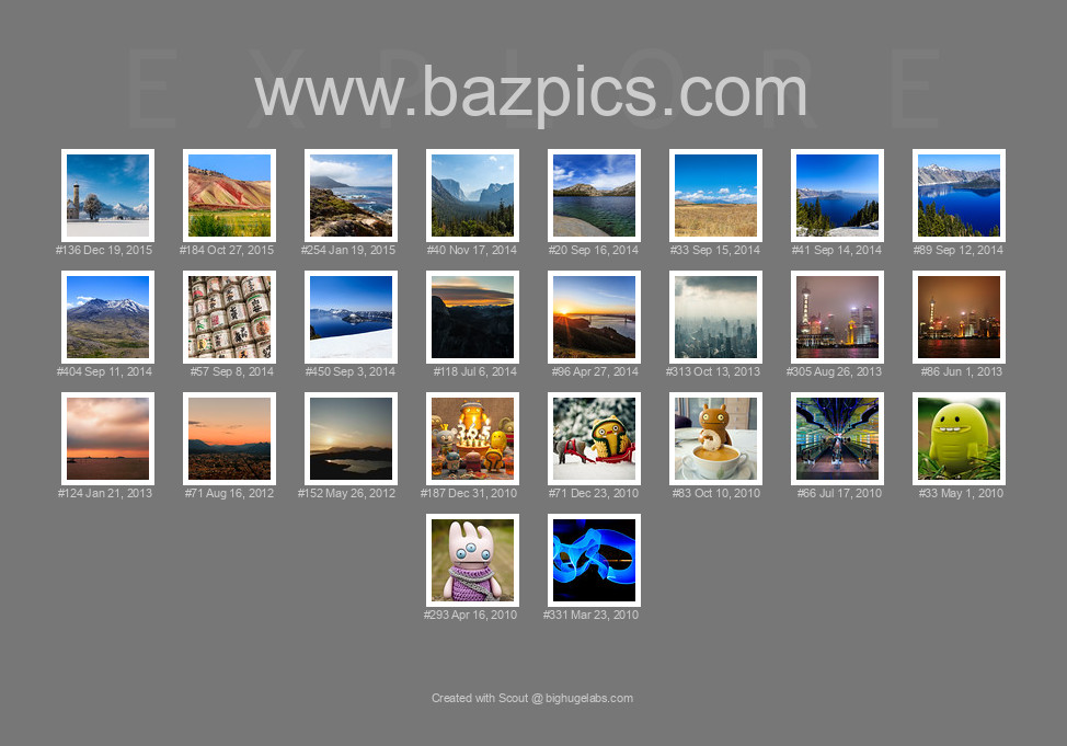 Find your photos in Flickr's Explore pages. Make a unique poster to show the world your achievement.
