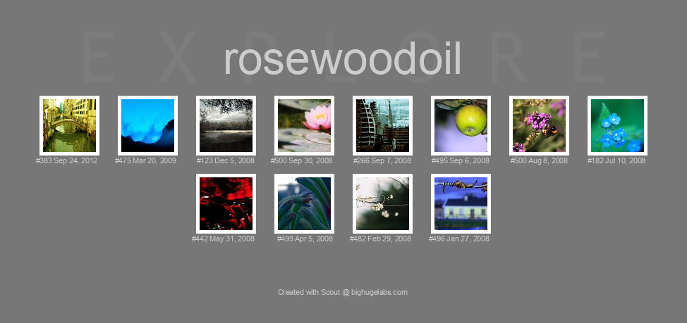Find your photos in Flickr's Explore pages. Make a unique poster to show the world your achievement.