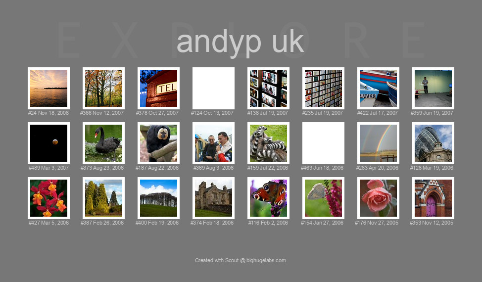Find your photos in Flickr's Explore pages. Make a unique poster to show the world your achievement.