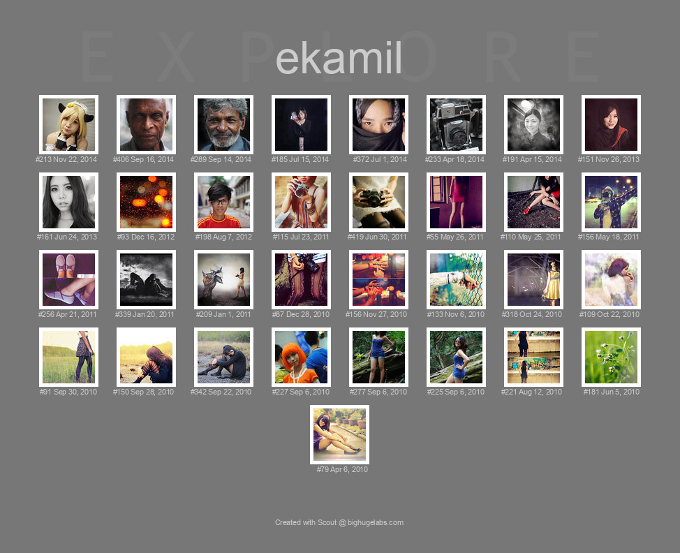 Find your photos in Flickr's Explore pages. Make a unique poster to show the world your achievement.