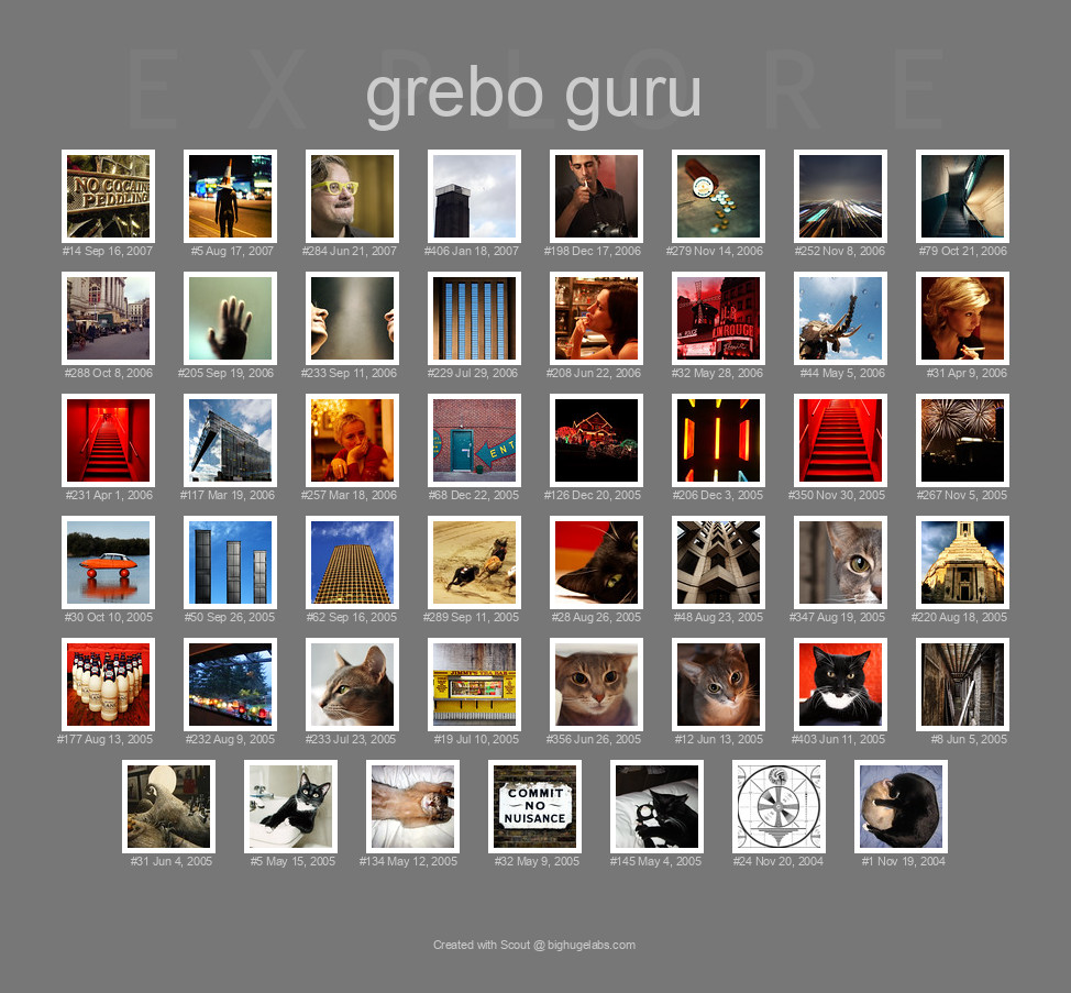 Find your photos in Flickr's Explore pages. Make a unique poster to show the world your achievement.