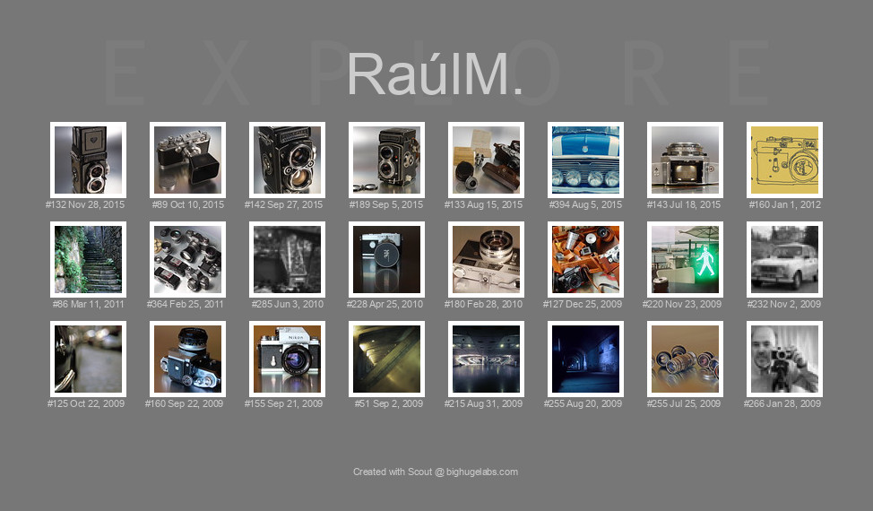 Find your photos in Flickr's Explore pages. Make a unique poster to show the world your achievement.