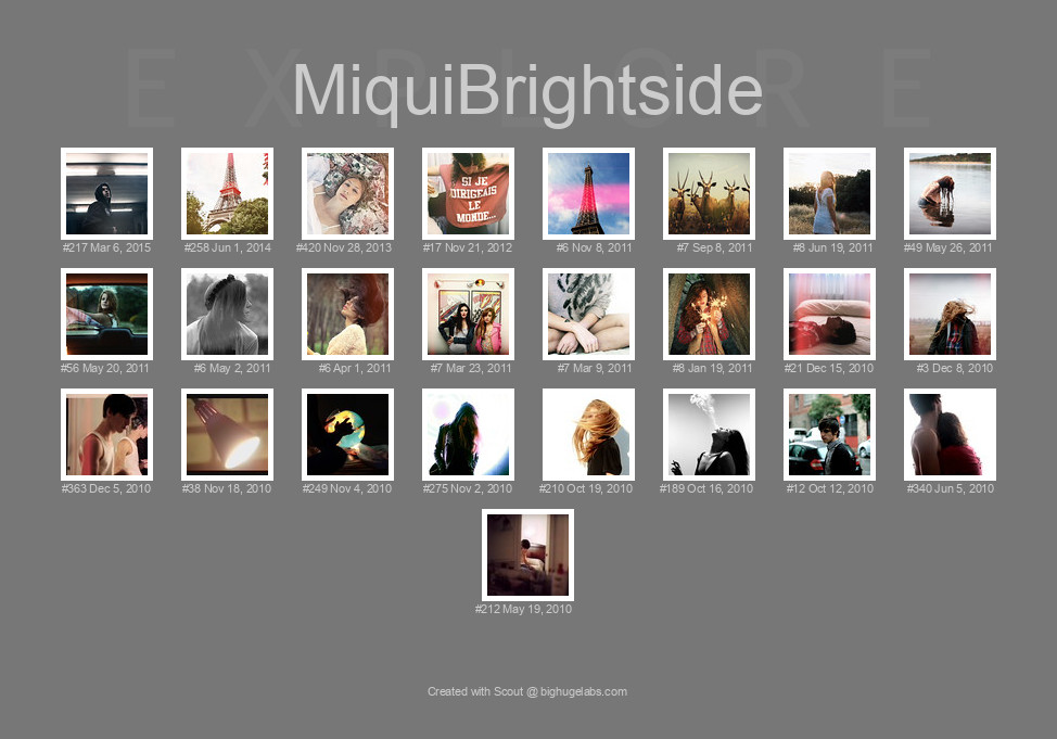 Find your photos in Flickr's Explore pages. Make a unique poster to show the world your achievement.