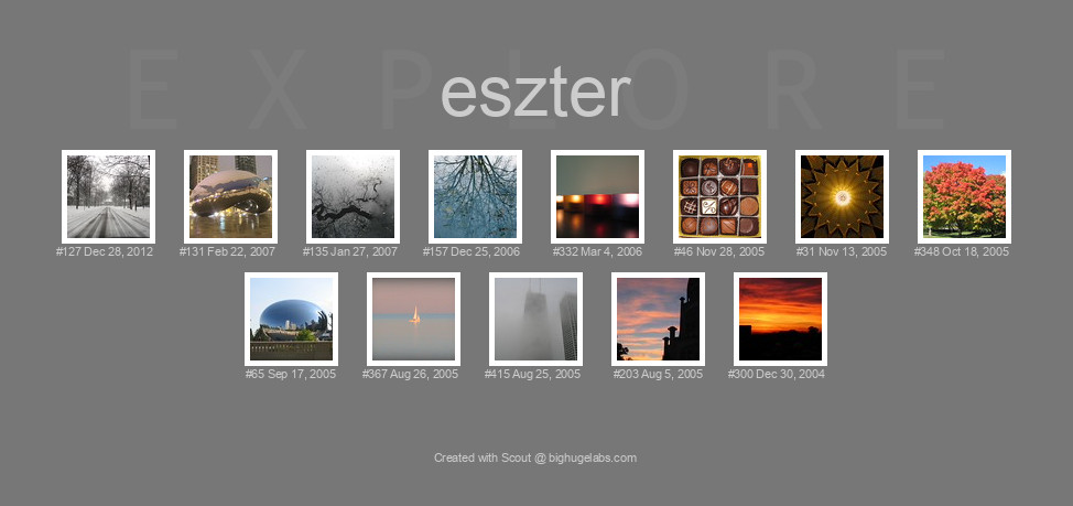 Find your photos in Flickr's Explore pages. Make a unique poster to show the world your achievement.