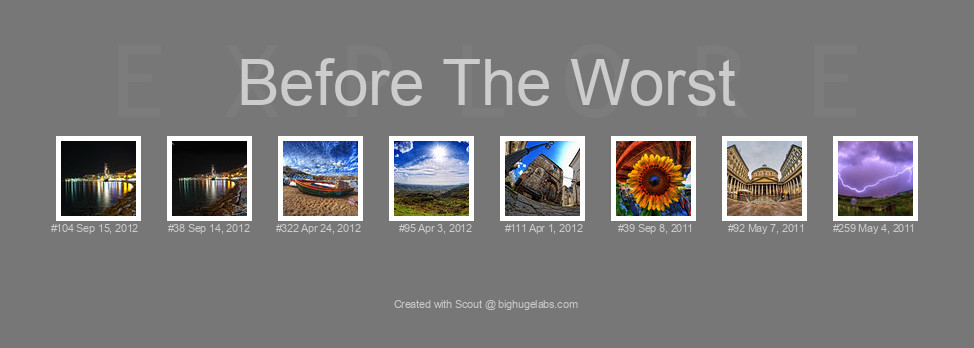 Find your photos in Flickr's Explore pages. Make a unique poster to show the world your achievement.