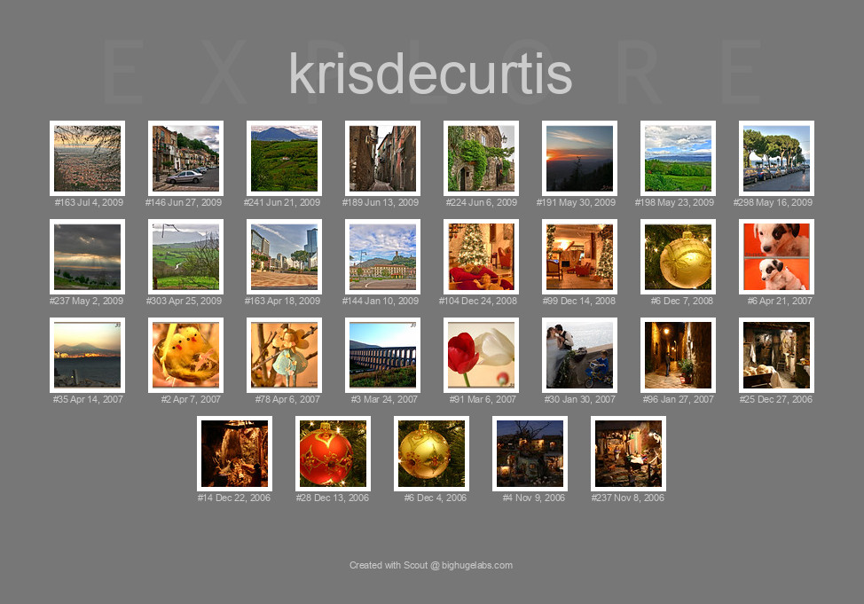 Find your photos in Flickr's Explore pages. Make a unique poster to show the world your achievement.