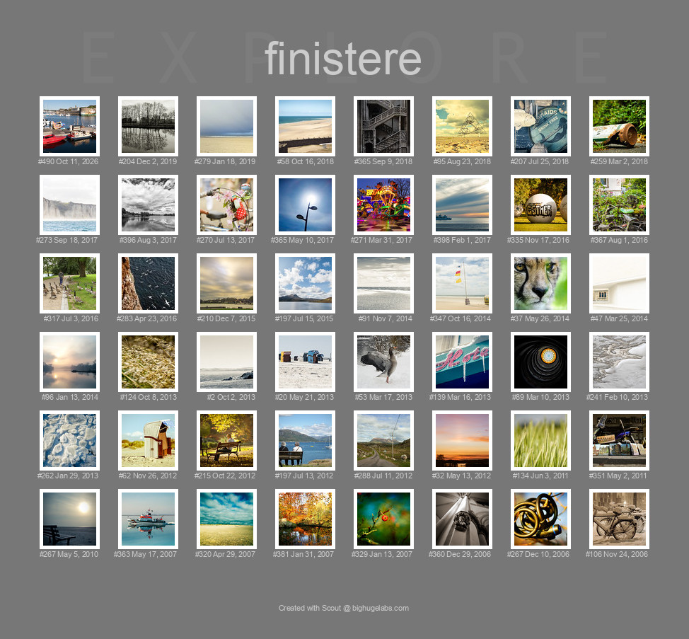 Find your photos in Flickr's Explore pages. Make a unique poster to show the world your achievement.