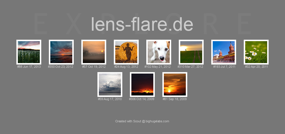 Find your photos in Flickr's Explore pages. Make a unique poster to show the world your achievement.