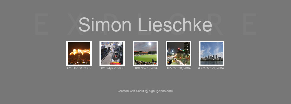 Find your photos in Flickr's Explore pages. Make a unique poster to show the world your achievement.