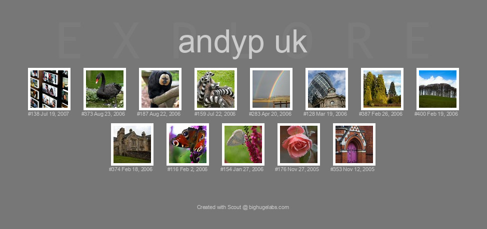 Find your photos in Flickr's Explore pages. Make a unique poster to show the world your achievement.