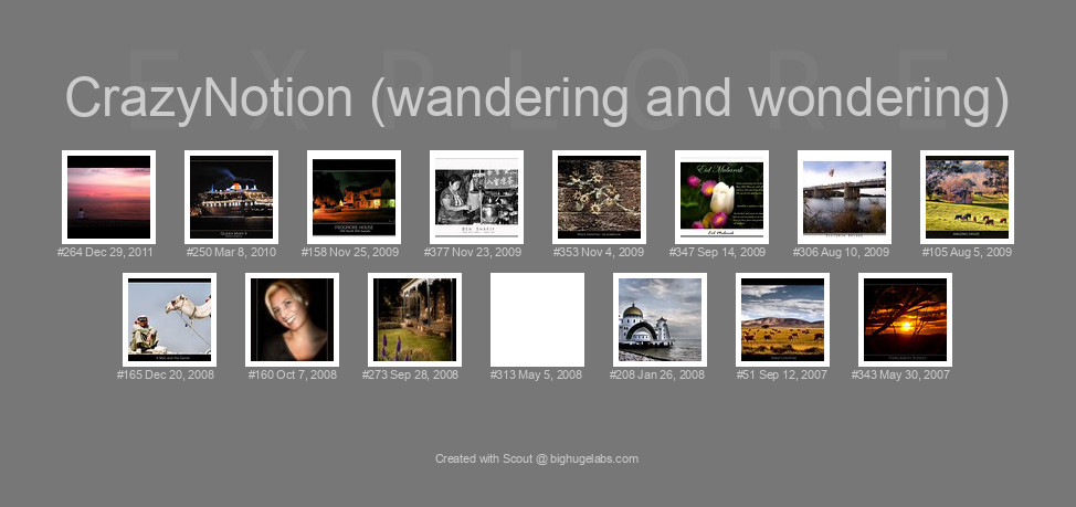 Find your photos in Flickr's Explore pages. Make a unique poster to show the world your achievement.