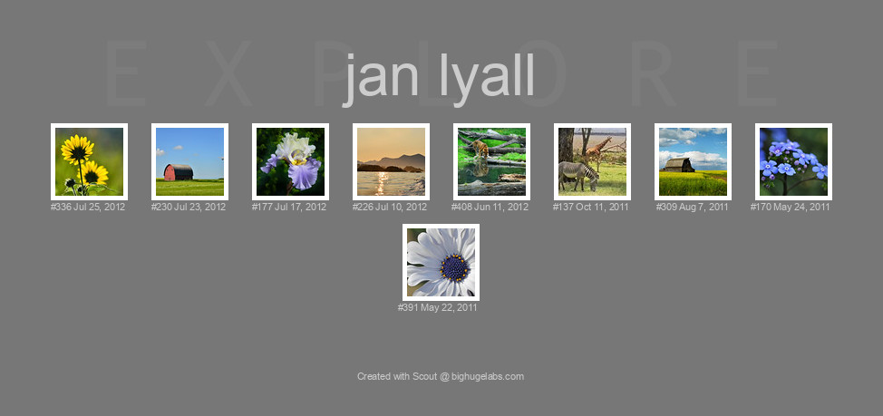 Find your photos in Flickr's Explore pages. Make a unique poster to show the world your achievement.