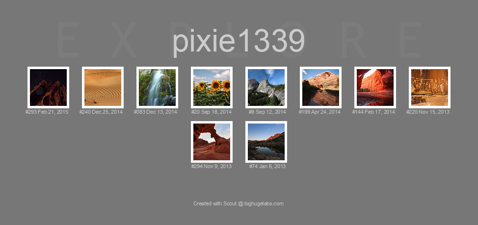 Find your photos in Flickr's Explore pages. Make a unique poster to show the world your achievement.