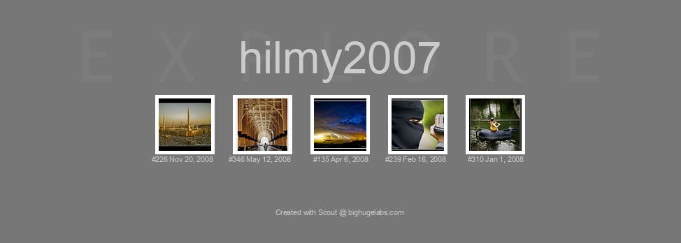 Find your photos in Flickr's Explore pages. Make a unique poster to show the world your achievement.