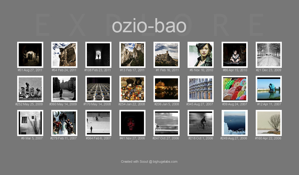 Find your photos in Flickr's Explore pages. Make a unique poster to show the world your achievement.