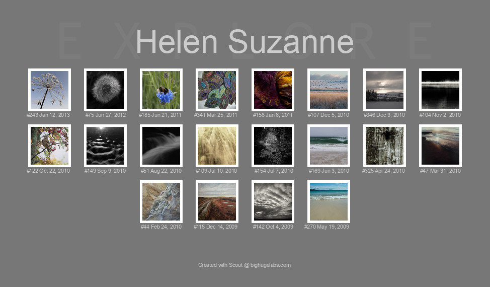 Find your photos in Flickr's Explore pages. Make a unique poster to show the world your achievement.
