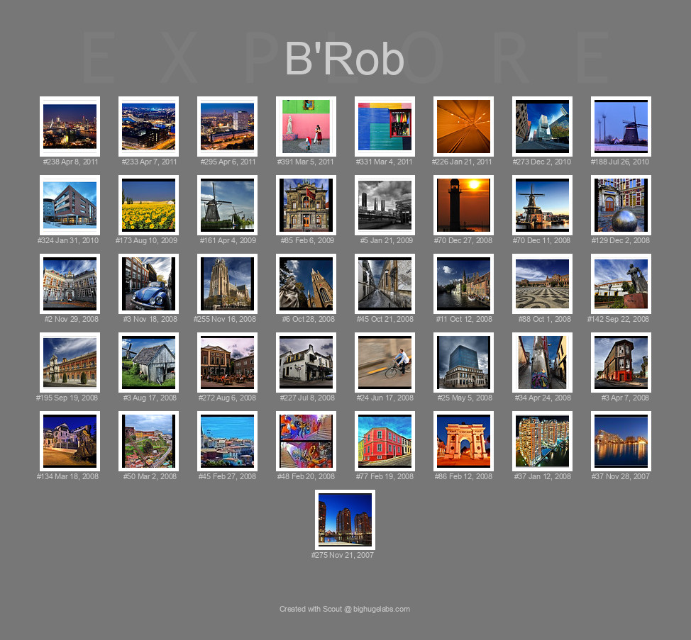 Find your photos in Flickr's Explore pages. Make a unique poster to show the world your achievement.