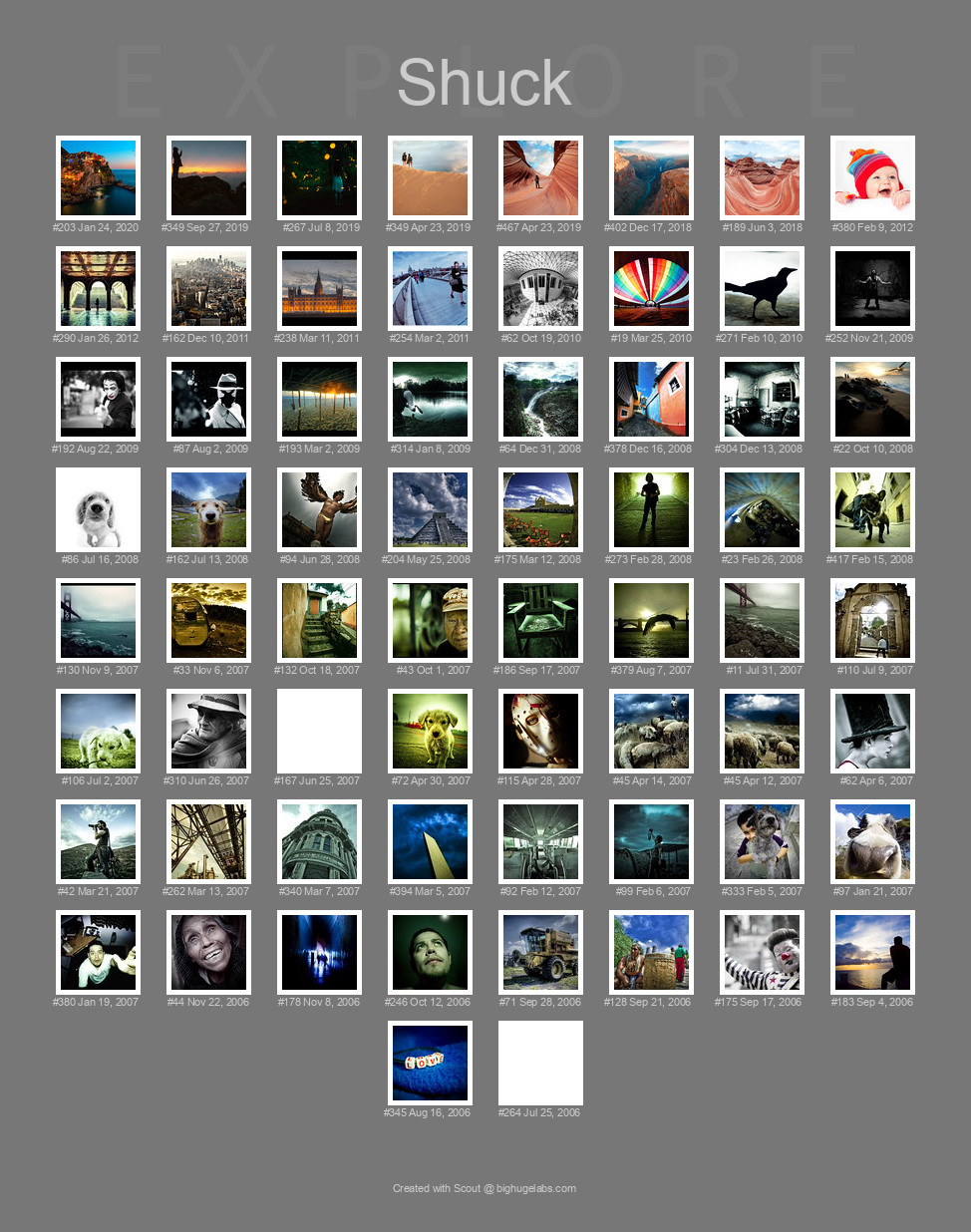 Find your photos in Flickr's Explore pages. Make a unique poster to show the world your achievement.