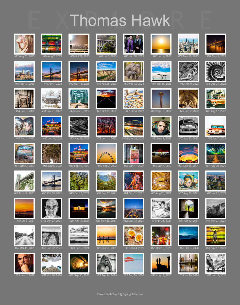 Find your photos in Flickr's Explore pages. Make a unique poster to show the world your achievement.