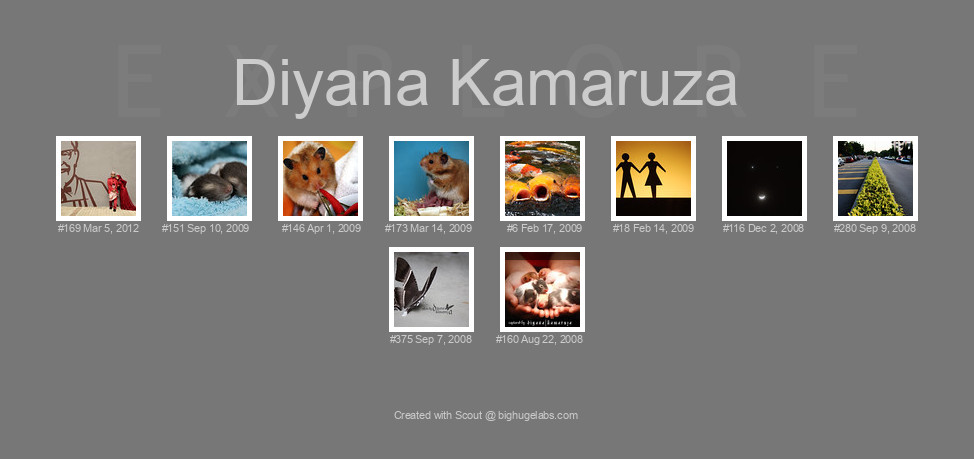 Find your photos in Flickr's Explore pages. Make a unique poster to show the world your achievement.