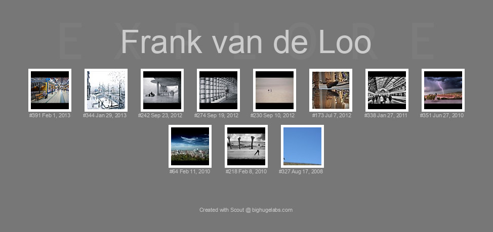 Find your photos in Flickr's Explore pages. Make a unique poster to show the world your achievement.