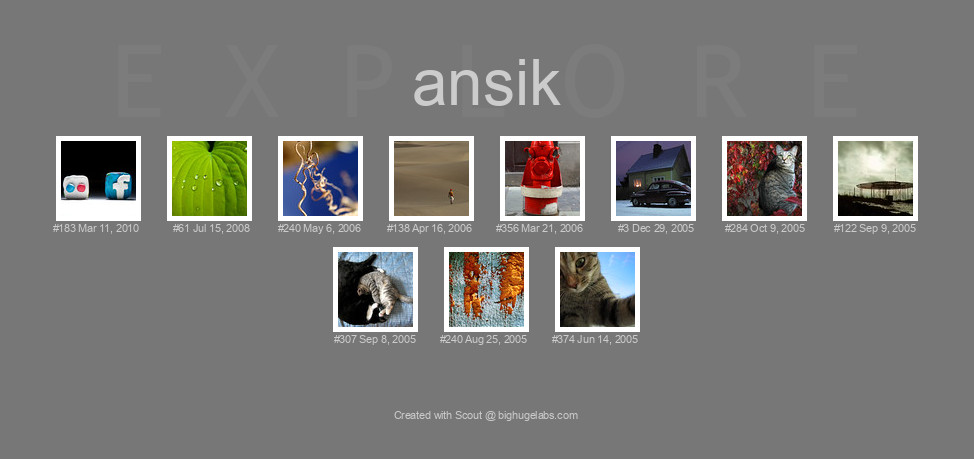 Find your photos in Flickr's Explore pages. Make a unique poster to show the world your achievement.